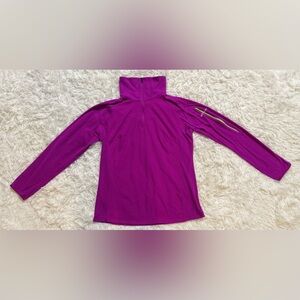 Columbia Activewear Purple Violet 1/4 Zip High Neck Pullover Sweatshirt Fleece L